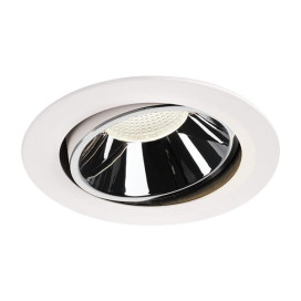 Numinos move DL XL plafonnier encastré LED blanc/chromé 4000K 40° inclin/pivo