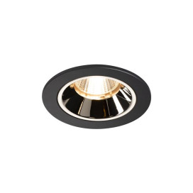 Numinos DL S plafonnier encastré LED noir/chromé 2700K 55°
