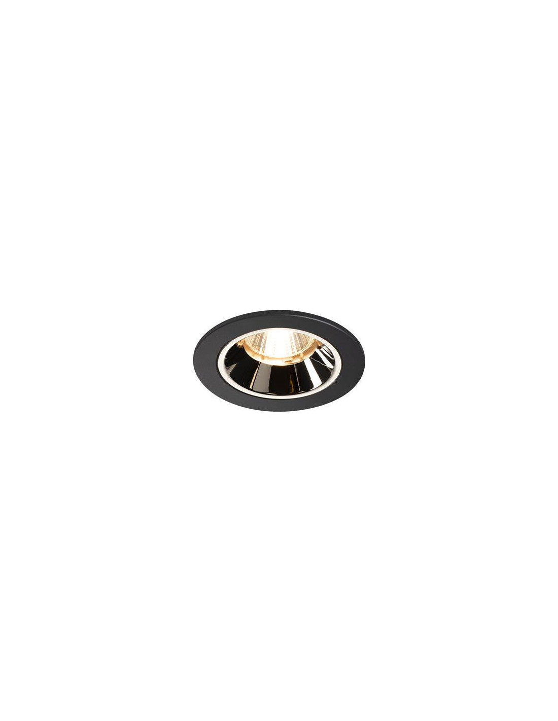 Numinos DL S plafonnier encastré LED noir/chromé 2700K 55°