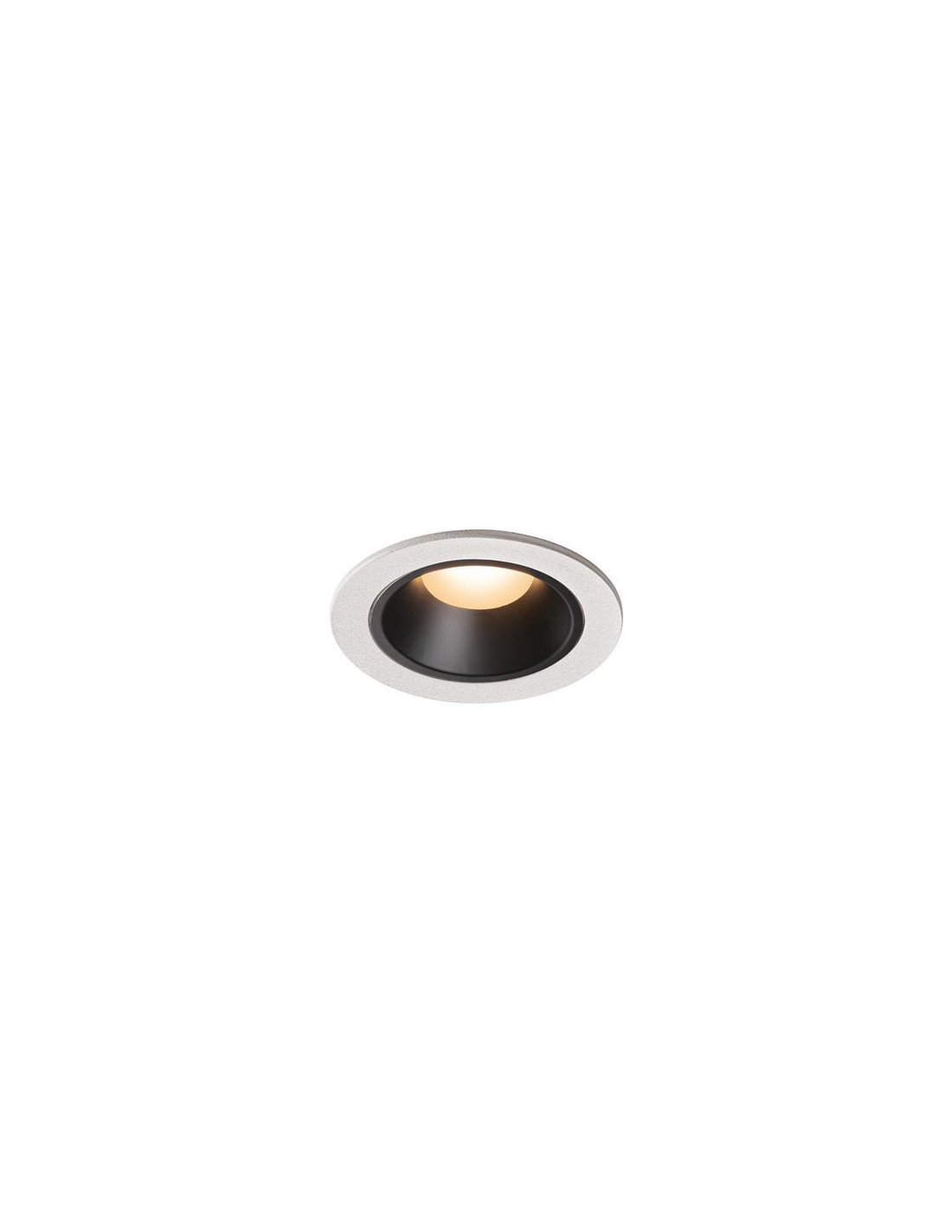 Numinos DL S plafonnier encastré LED blanc/noir 2700K 40°