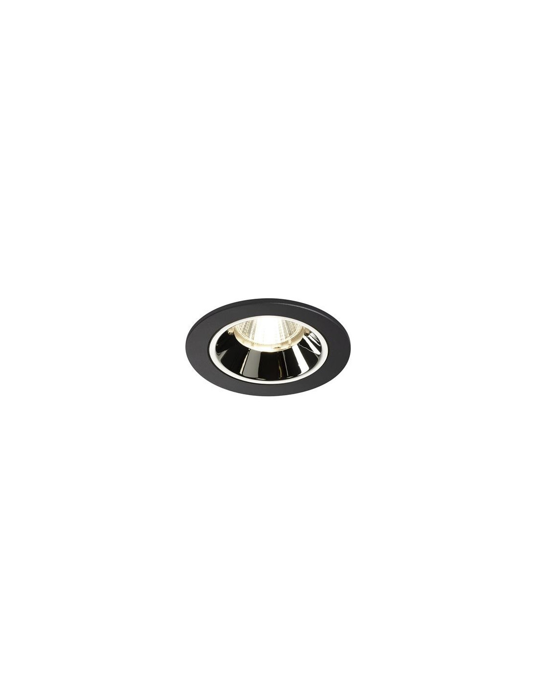 Numinos DL S plafonnier encastré LED noir/chromé 4000K 20°