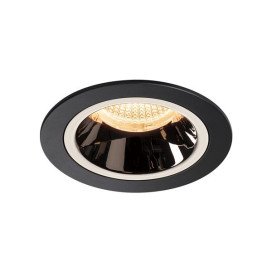 Numinos DL M plafonnier encastré LED noir/chromé 2700K 20°