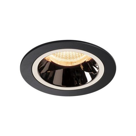 Numinos DL M plafonnier encastré LED noir/chromé 2700K 40°
