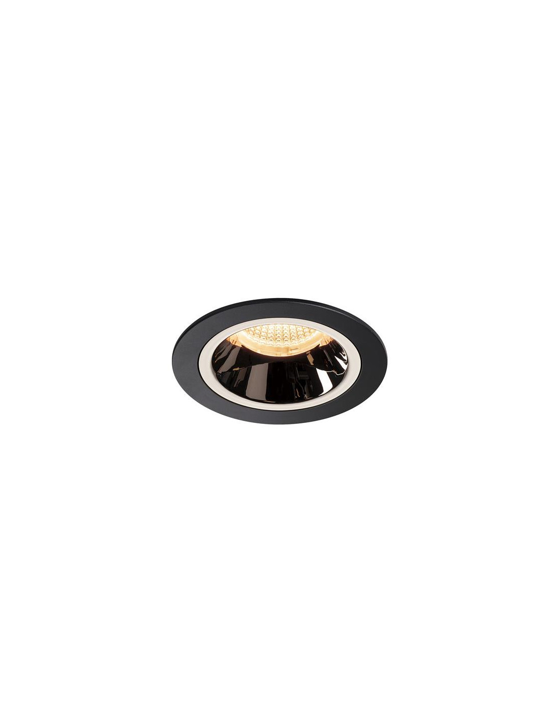 Numinos DL M plafonnier encastré LED noir/chromé 2700K 40°