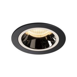 Numinos DL M plafonnier encastré LED noir/chromé 3000K 40°