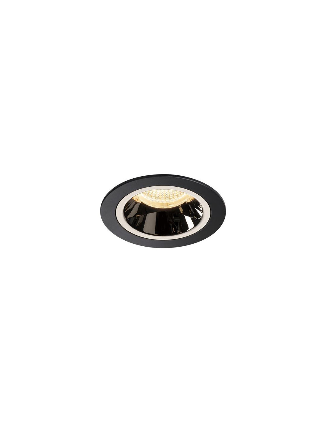 Numinos DL M plafonnier encastré LED noir/chromé 3000K 40°
