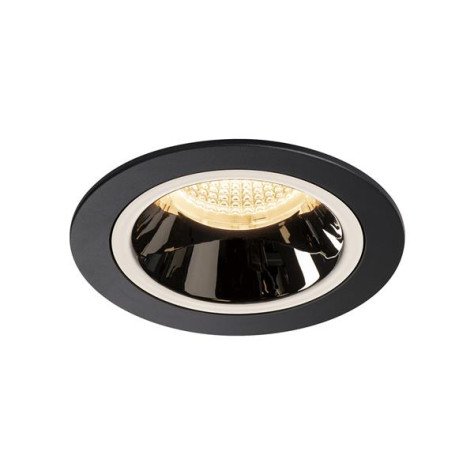 Numinos DL M plafonnier encastré LED noir/chromé 3000K 55°