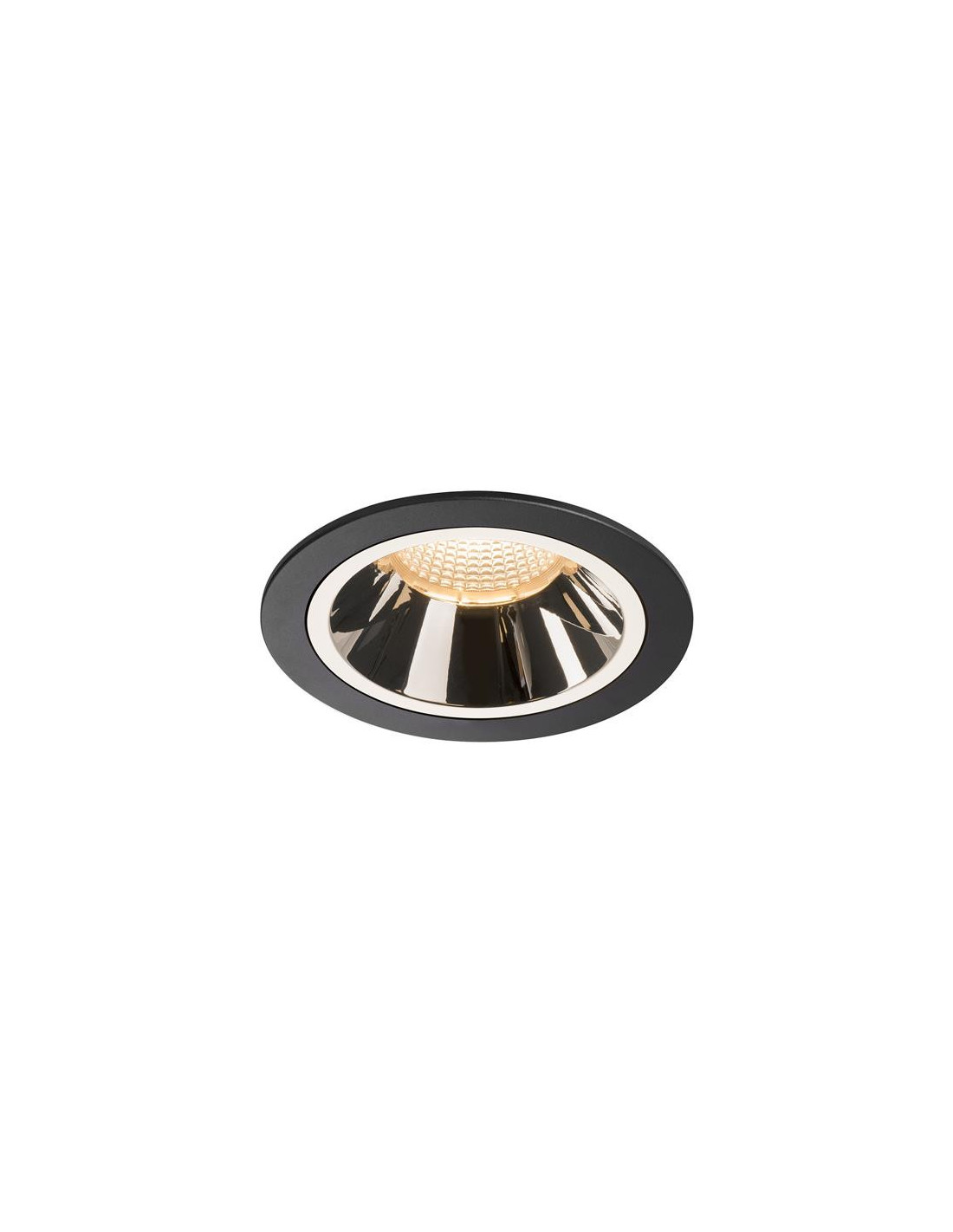 Numinos DL L plafonnier encastré LED noir/chromé 2700K 55°