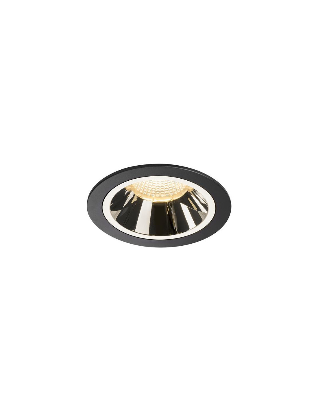 Numinos DL L plafonnier encastré LED noir/chromé 3000K 20°