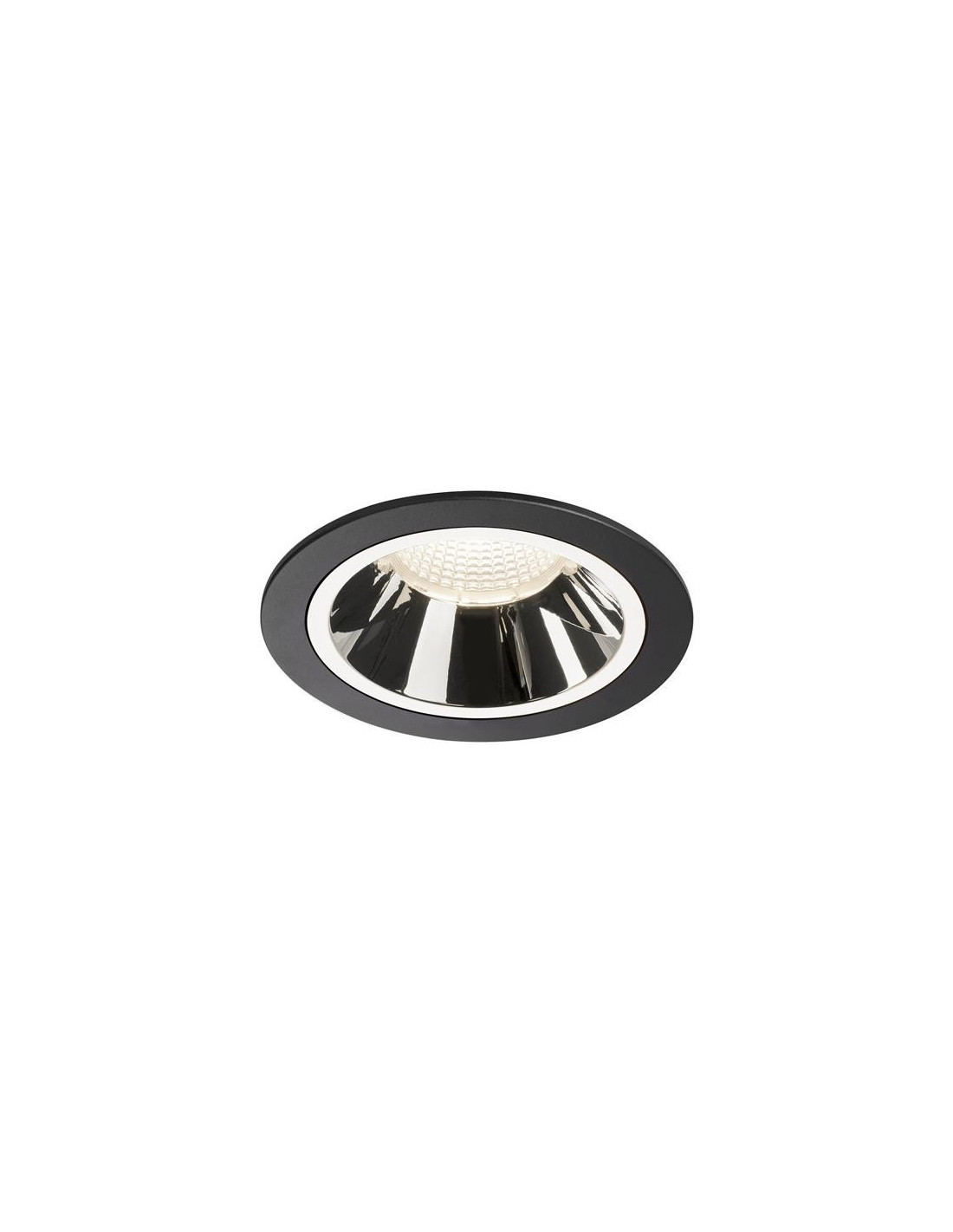 Numinos DL L plafonnier encastré LED noir/chromé 4000K 20°