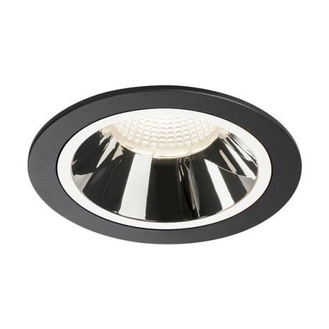 Numinos DL L plafonnier encastré LED noir/chromé 4000K 40°