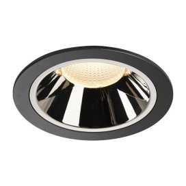 Numinos DL XL plafonnier encastré LED noir/chromé 3000K 20°