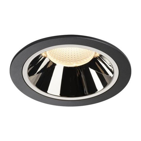 Numinos DL XL plafonnier encastré LED noir/chromé 3000K 20°