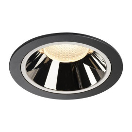 Numinos DL XL plafonnier encastré LED noir/chromé 3000K 40°