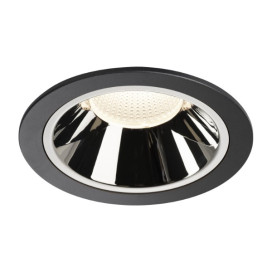 Numinos DL XL plafonnier encastré LED noir/chromé 4000K 40°