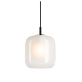 PANTILO 20 PD, E27 Suspension verre blanc/chromé