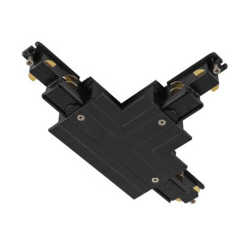 Connecteur en T, pour rail encastré 3P, terre à l'intérieur à gauche, noir, DALI