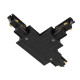 Connecteur en T, pour rail encastré 3P, terre à l'intérieur à gauche, noir, DALI