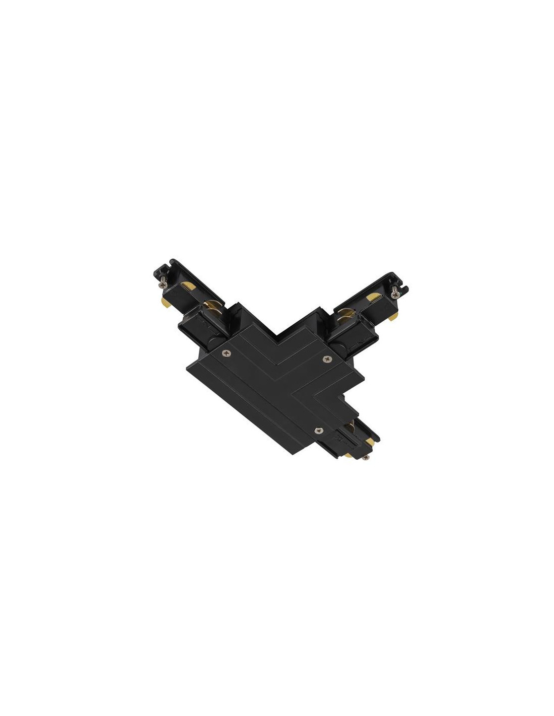 Connecteur en T, pour rail encastré 3P, terre à l'intérieur à gauche, noir, DALI