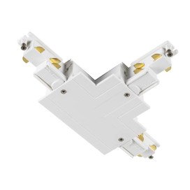 Connecteur en T, pour rail encastré 3P, terre à l'intérieur à gauche, blanc DALI