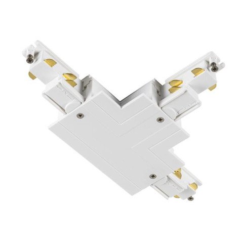 Connecteur en T, pour rail encastré 3P, terre à l'intérieur à gauche, blanc DALI