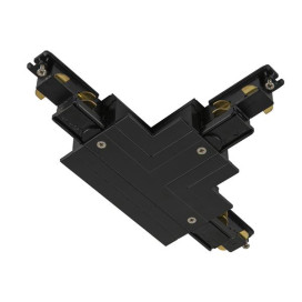 Connecteur en T, pour rail encastré 3P, terre à l'extérieur à gauche, noir, DALI