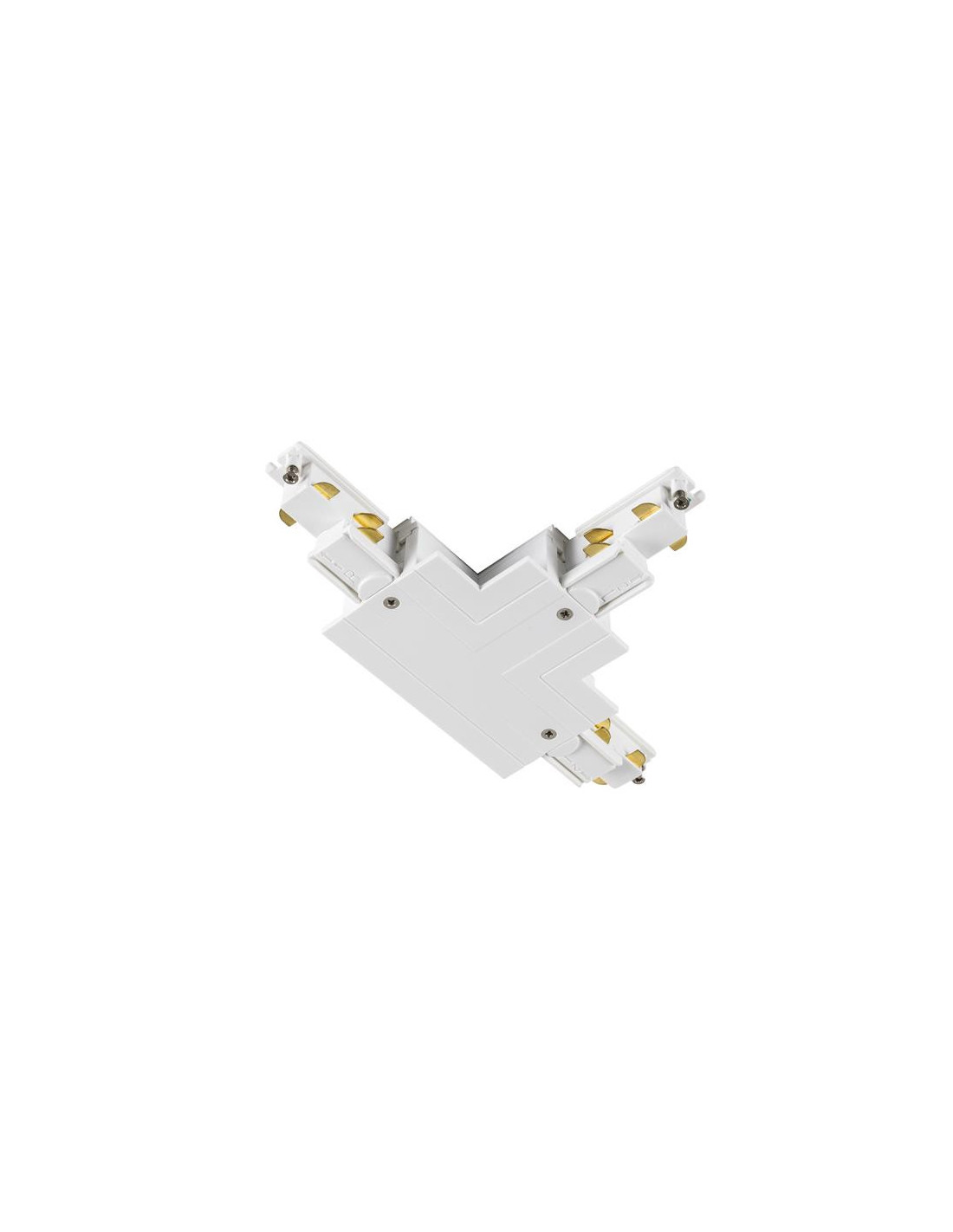 Connecteur en T, pour rail encastré 3P, terre à l'extérieur à gauche, blanc DALI