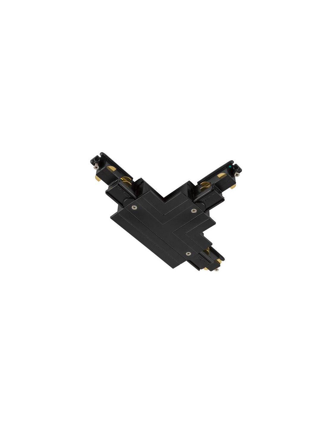 Connecteur en T, pour rail encastré 3P, terre à l'intérieur à droite, noir, DALI