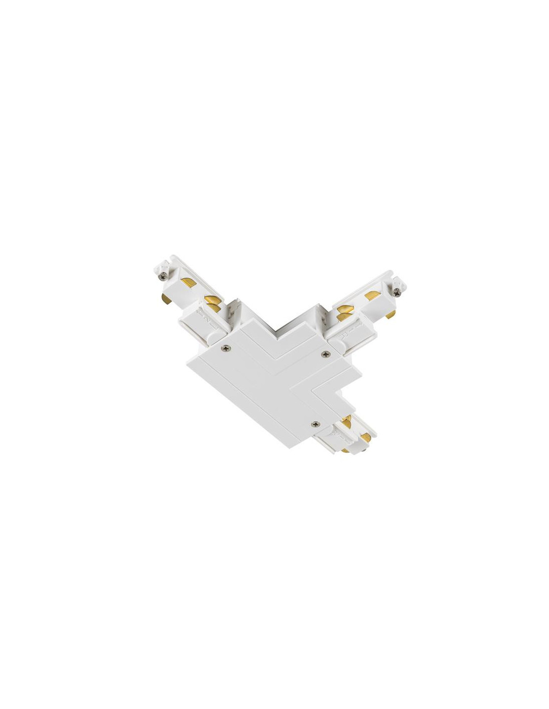 Connecteur en T, pour rail encastré 3P, terre à l'intérieur à droite, blanc DALI