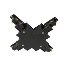 Connecteur en X, pour rail encastré 3P, noir, DALI