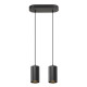 ASTO TUBE suspension GU10 longueur de suspension 250 cm max 2 x 10 W noir
