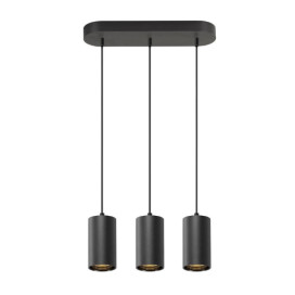 ASTO TUBE suspension GU10 longueur de suspension 250 cm max 3 x 10 W noir