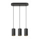 ASTO TUBE suspension GU10 longueur de suspension 250 cm max 3 x 10 W noir