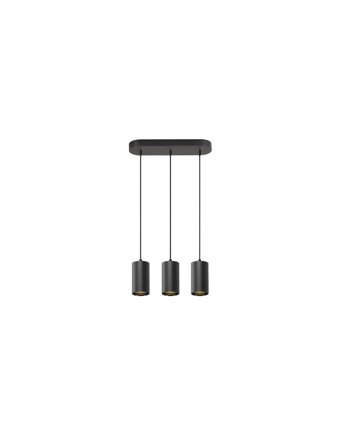 ASTO TUBE suspension GU10 longueur de suspension 250 cm max 3 x 10 W noir