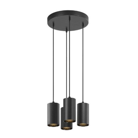 ASTO TUBE suspension GU10 longueur de suspension 250 cm 4 x 10 W noir