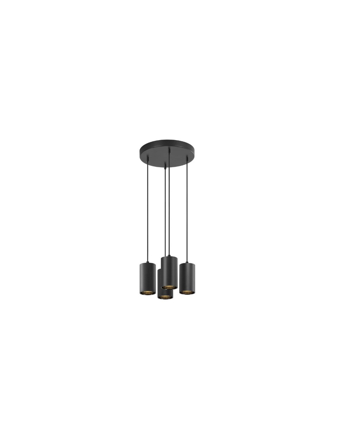 ASTO TUBE suspension GU10 longueur de suspension 250 cm 4 x 10 W noir