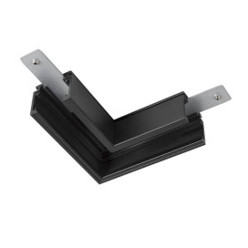 Connecteur en L mécanique 48 V TRACK pour rail apparent standard gauche noir