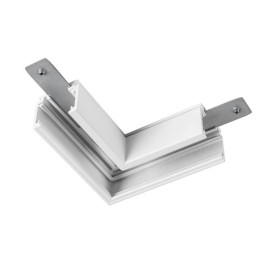 Connecteur en L mécanique 48 V TRACK pour rail apparent standard gauche blanc