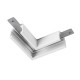 Connecteur en L mécanique 48 V TRACK pour rail apparent standard gauche blanc