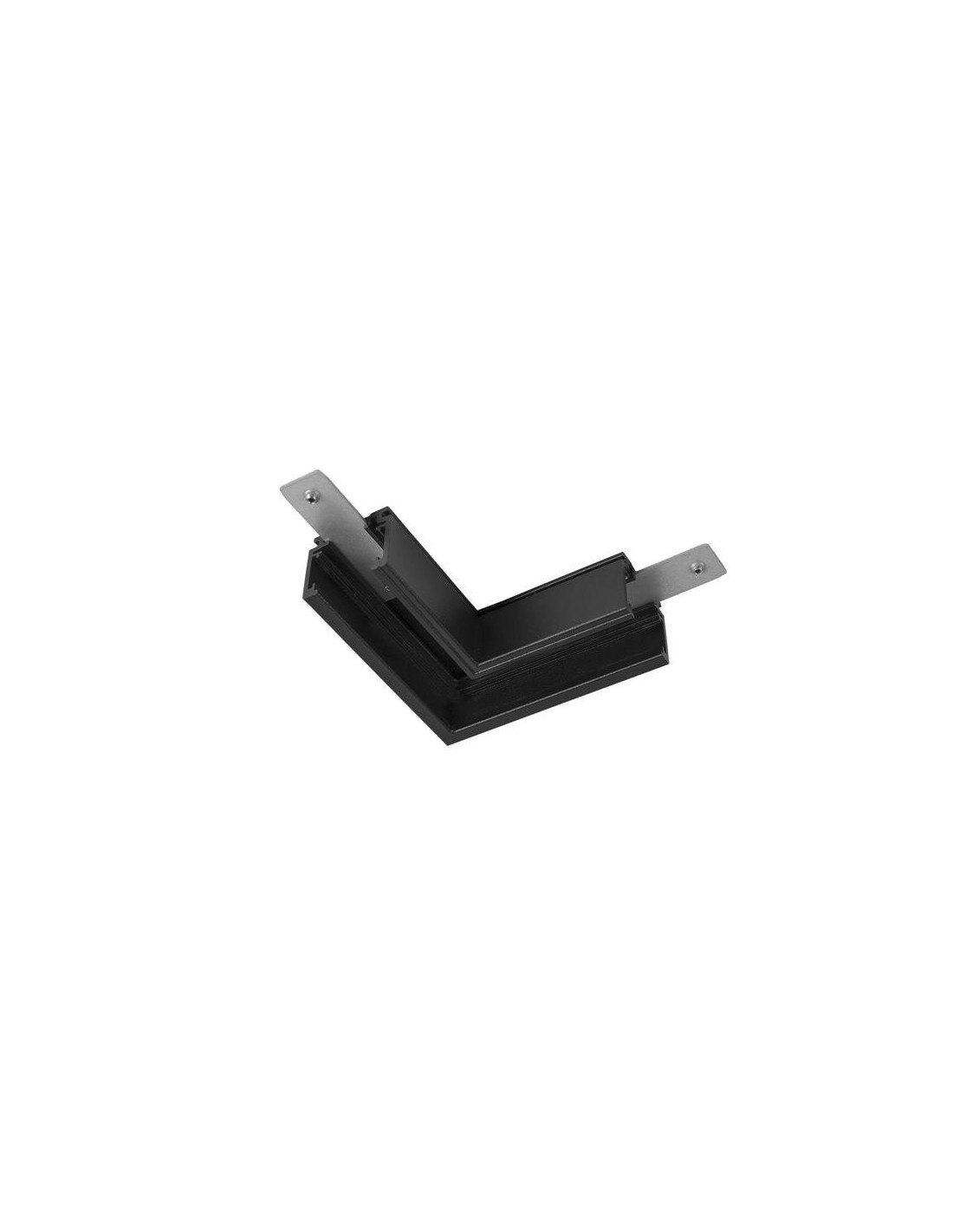 Connecteur en L mécanique 48 V TRACK pour rail apparent standard droite noir