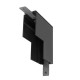 Connecteur en L mécanique 48 V TRACK pour rail apparent profond Stereo noir