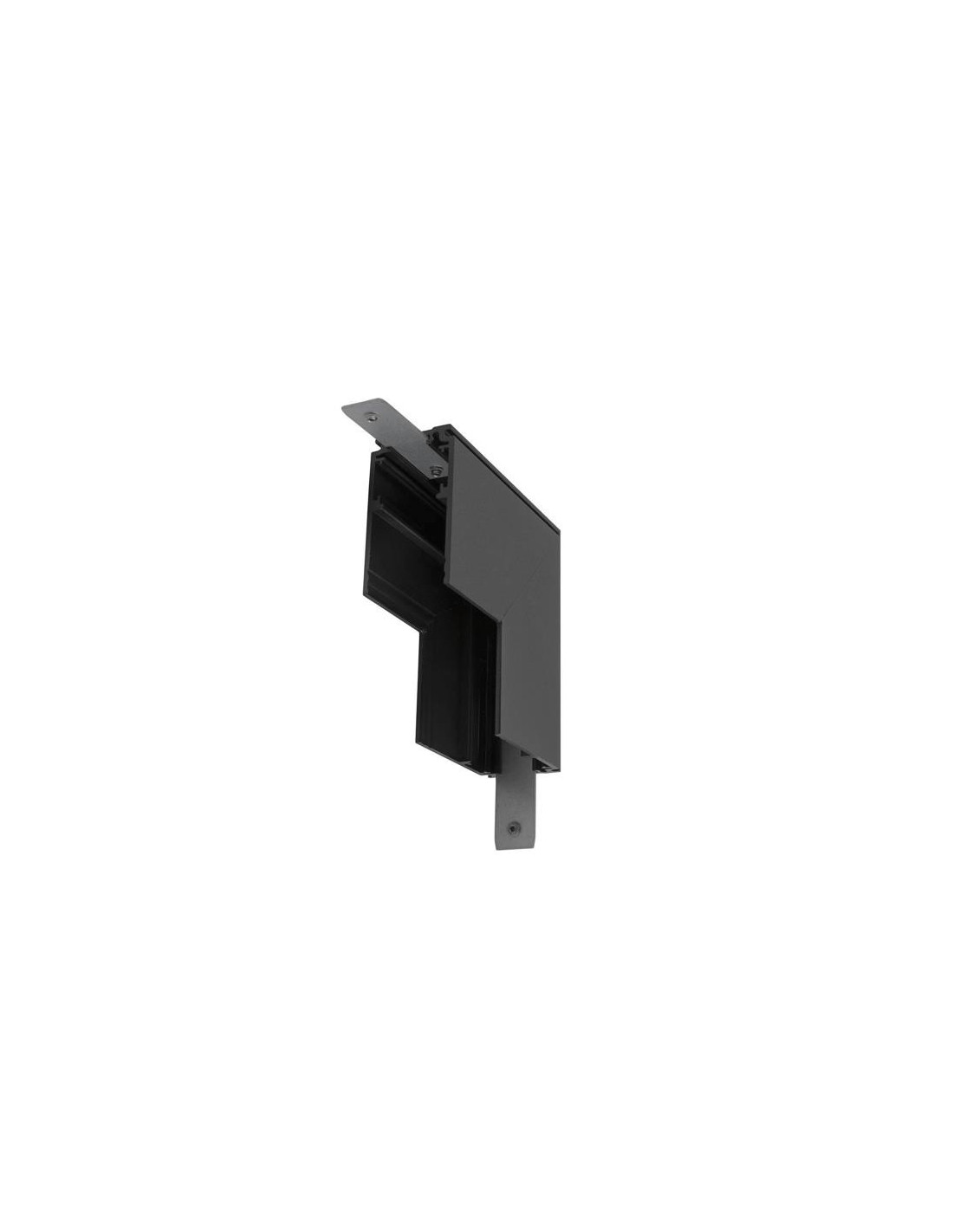 Connecteur en L mécanique 48 V TRACK pour rail apparent profond Stereo noir