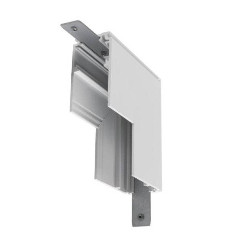 Connecteur en L mécanique 48 V TRACK pour rail apparent profond Stereo blanc