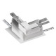 Connecteur en L mécanique 48V TRACK rail encastré profond Stereo gauche blanc