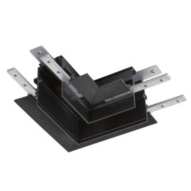 Connecteur en L mécanique 48V TRACK rail encastré profond Stereo droite noir