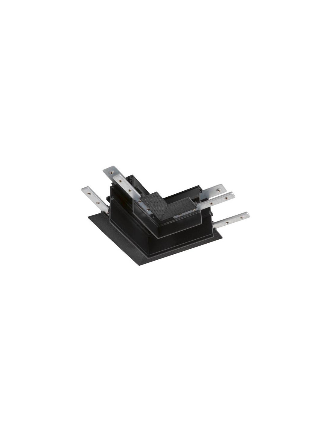 Connecteur en L mécanique 48V TRACK rail encastré profond Stereo droite noir