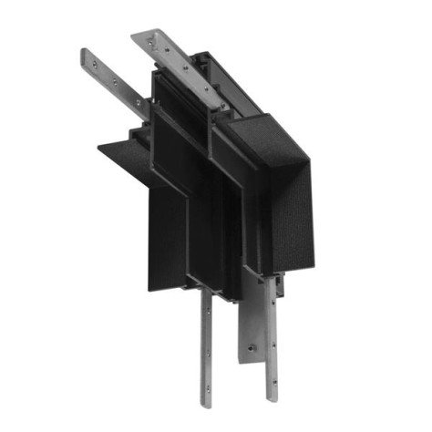 Connecteur en L mécanique 48 V TRACK pour rail encastré profond Stereo noir