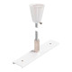 Plaque de renforcement de rails avecKit de suspension 48 V TRACK barre 1 m blanc