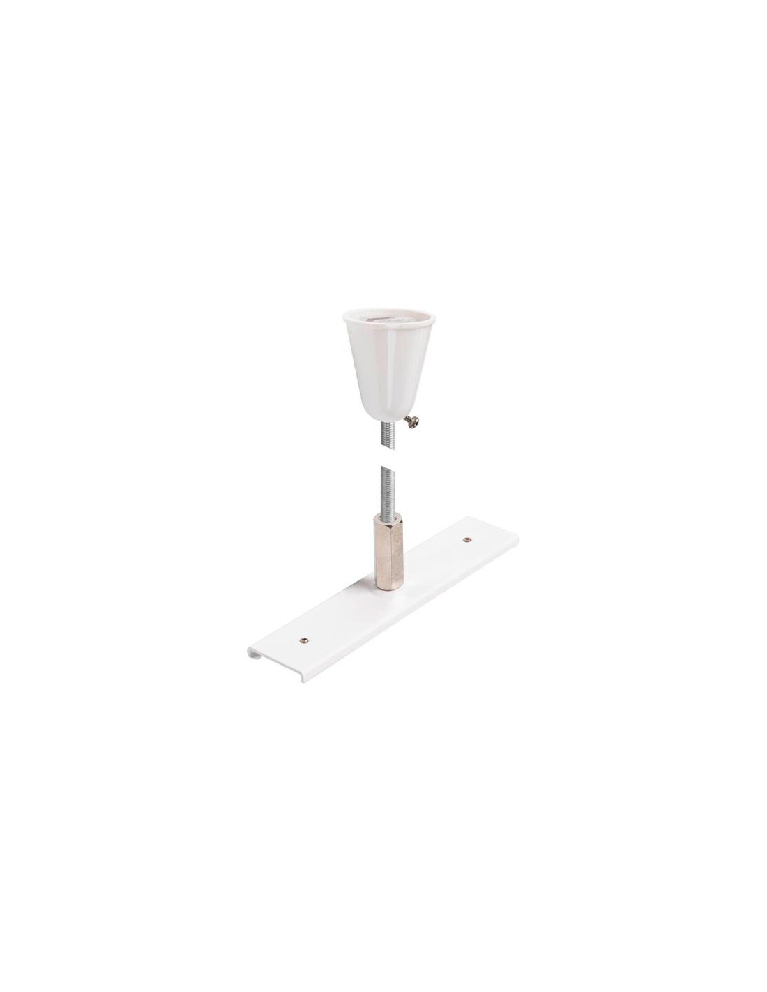 Plaque de renforcement de rails avecKit de suspension 48 V TRACK barre 1 m blanc