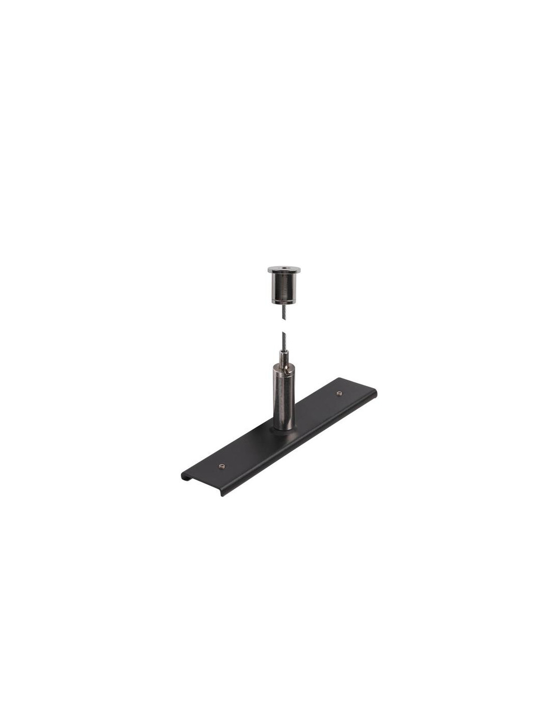 Plaque de renforcement de rails avec kit de suspension 48 V TRACK câble 3 m noir